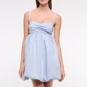Babydoll Bubble Hem Mini Dress